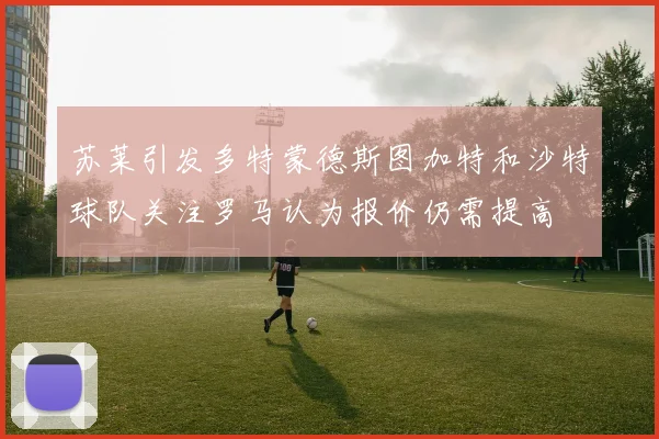 苏莱引发多特蒙德斯图加特和沙特球队关注罗马认为报价仍需提高